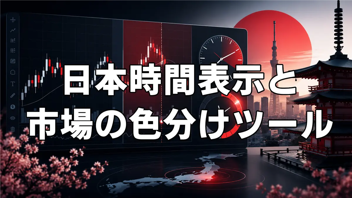 MT4を日本時間に変更し、市場ごとに色分けする無料インジケーター
