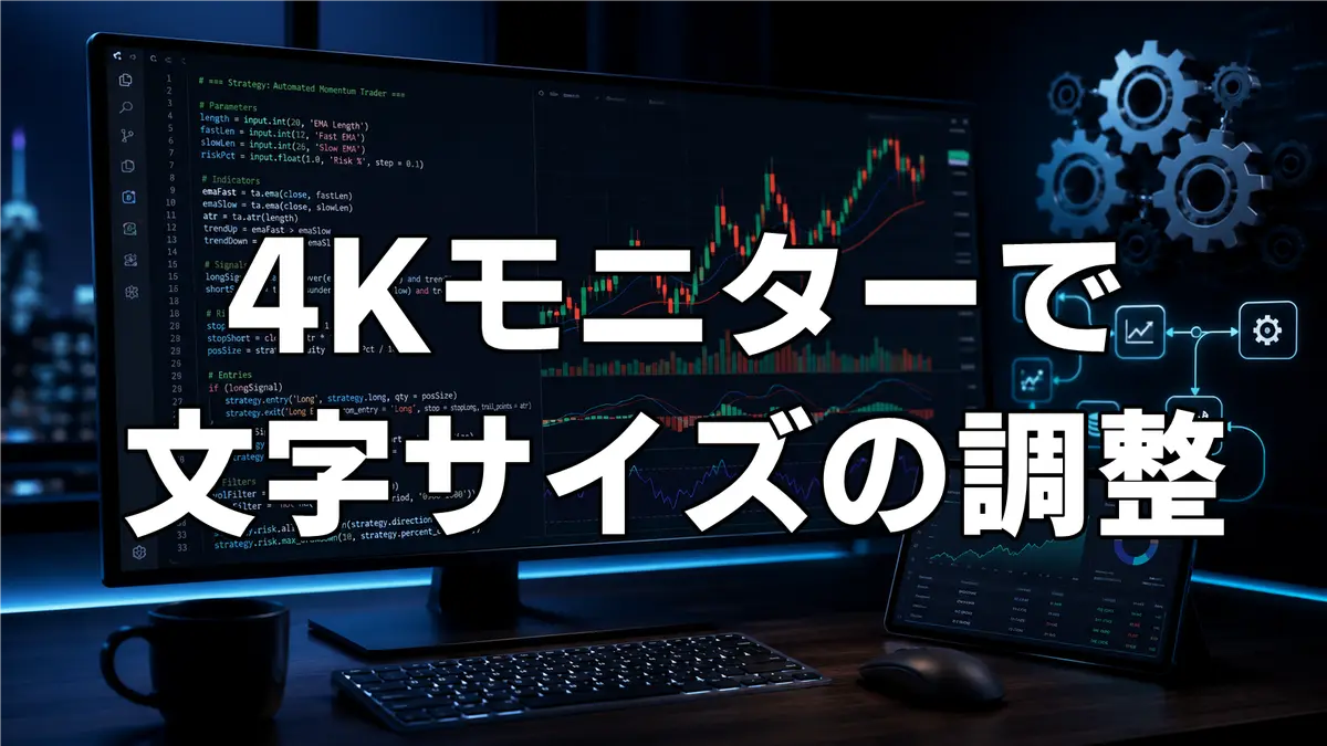 4Kモニター利用で、文字サイズが変わってしまう場合の解決方法